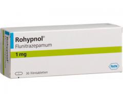 Rohypnol pills, Flunitrazepam 1mg and 2mg Roche